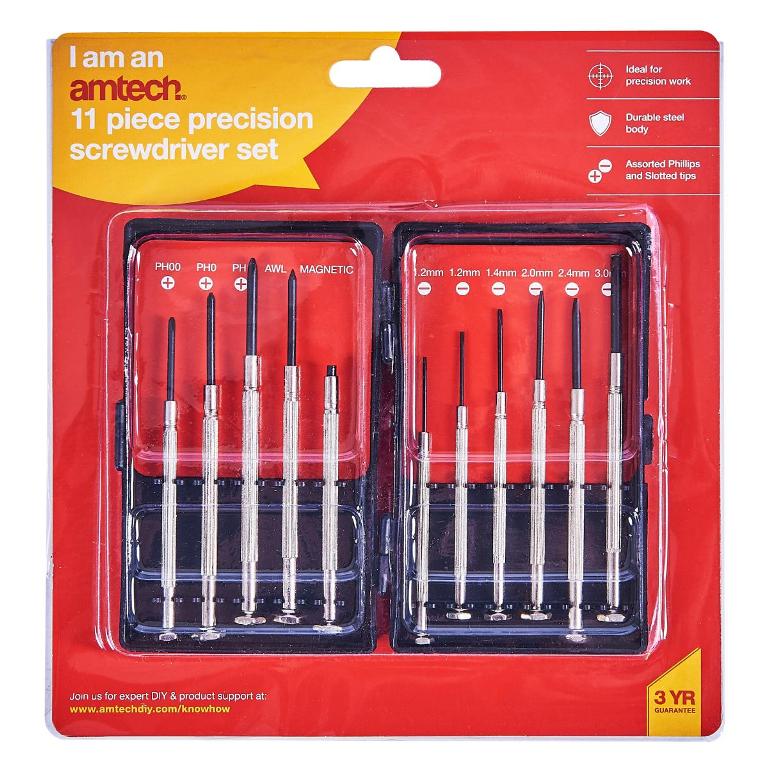 Amtech 11 Piece Precision Screwdriver Set