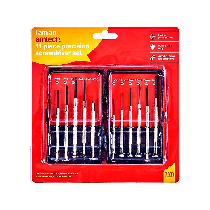 Amtech 11 Piece Precision Screwdriver Set