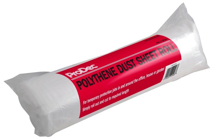 Prodec Polythene Dust Sheet 2m x 50m 