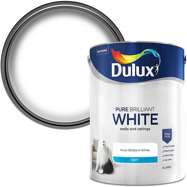 Dulux Pure Brilliant White Matt Emulsion Paint 5L