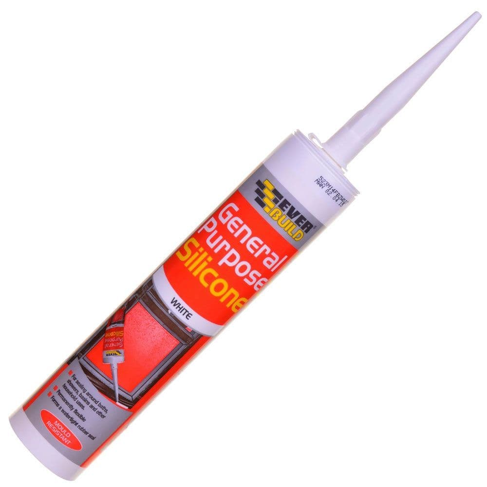 Everbuild General Purpose White Silcone 280ml