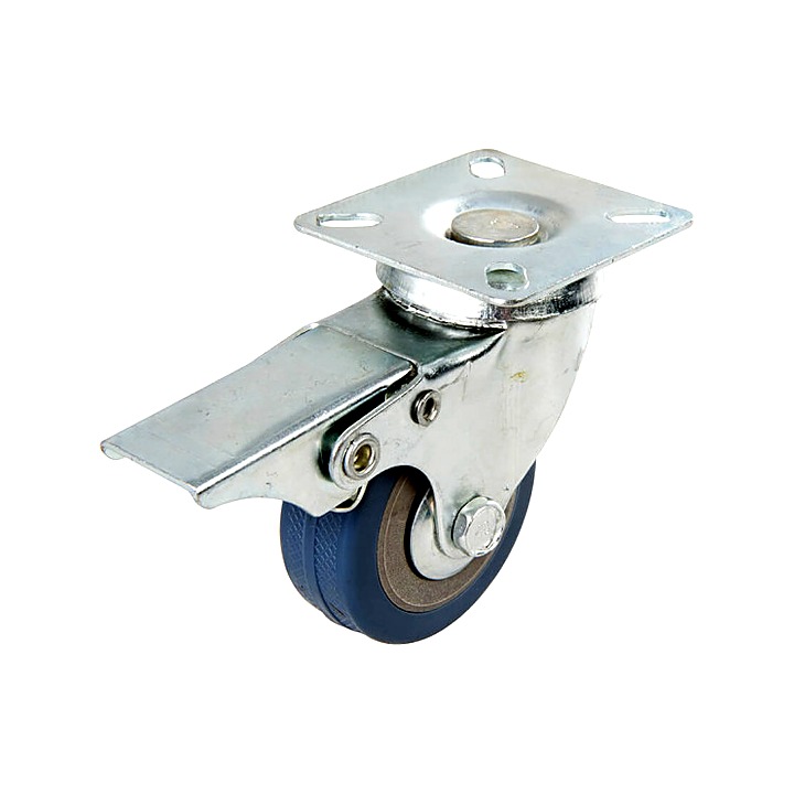 Fixman Braked Swivel Rubber Castor Wheel 50mm 50kg