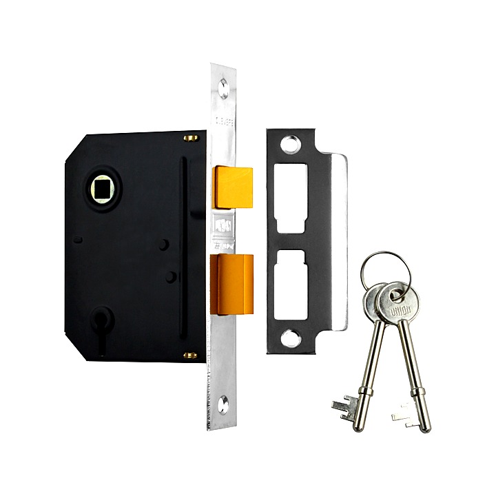 UNION 3 Lever Mortice Sashlock Chrome