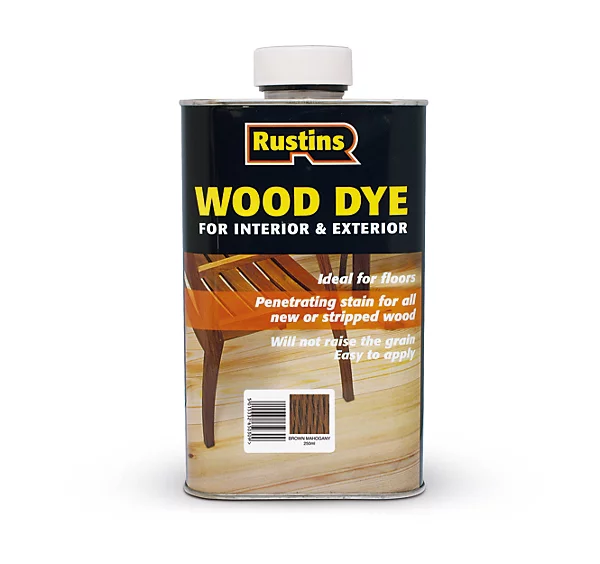 Rustins Wood Dye Brown Mahogany 250ml