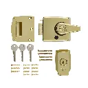 ERA High Security Double Locking Nightlatch Door Lock 40mm Brass