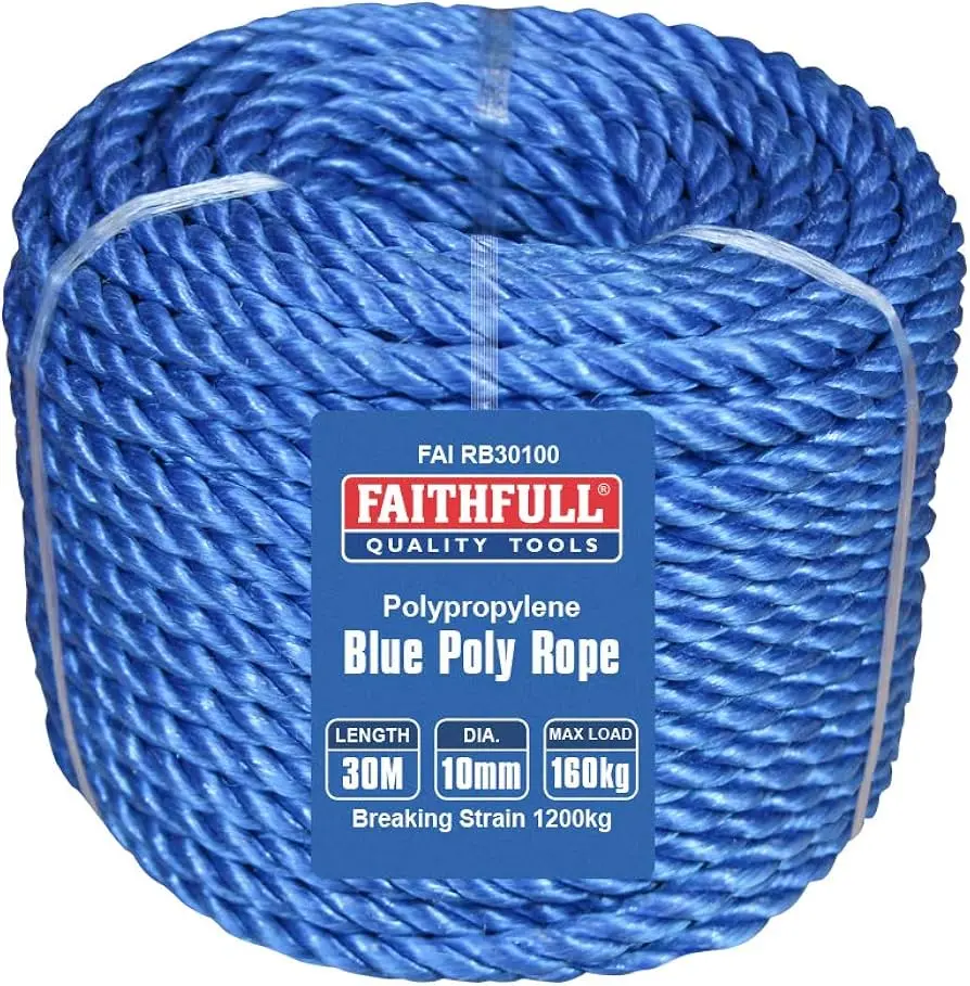 Faithful Blue Poly Rope 10mm x 30m