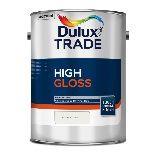 Dulux Trade High Gloss Pure Brilliant White 5L