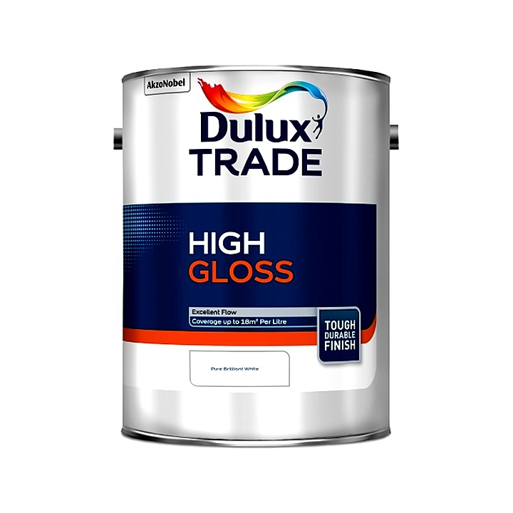 Dulux Trade High Gloss Pure Brilliant White 5L