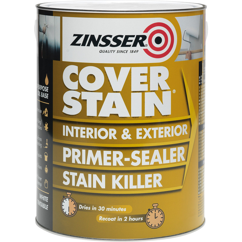 Zinsser White Cover Stain Primer Sealer 1L