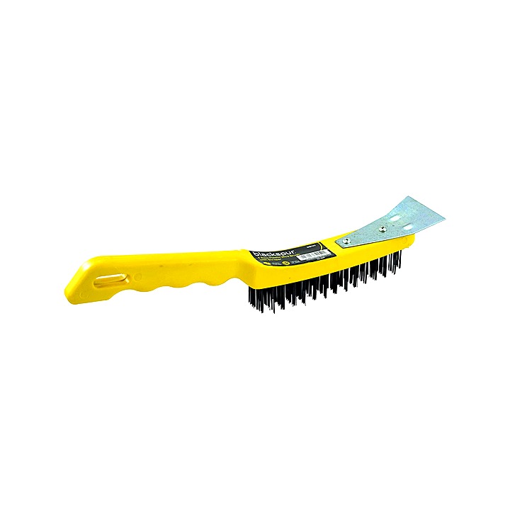 Blackspur Plastic Wire Brush with Scraper