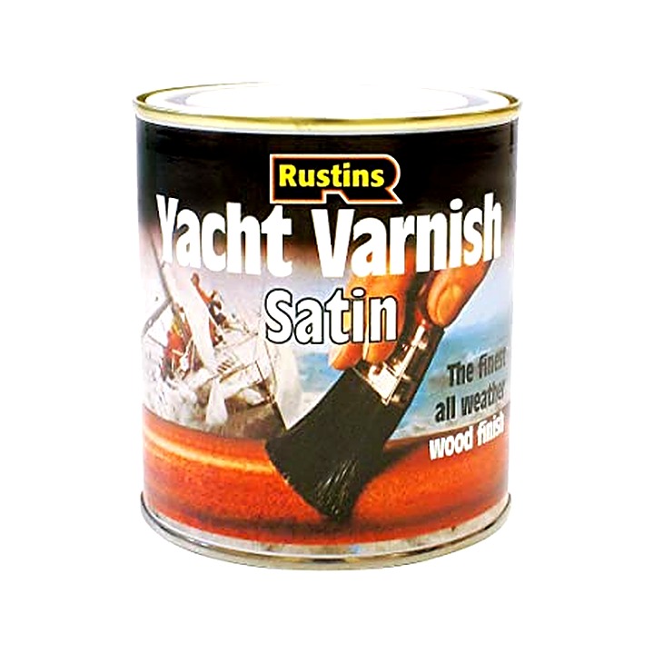 Rustins Yacht Varnish Satin Wood Finish 250ml