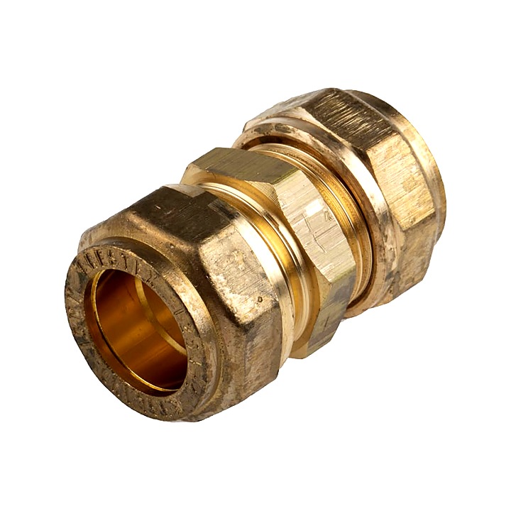 15mm Compression Straight Brass