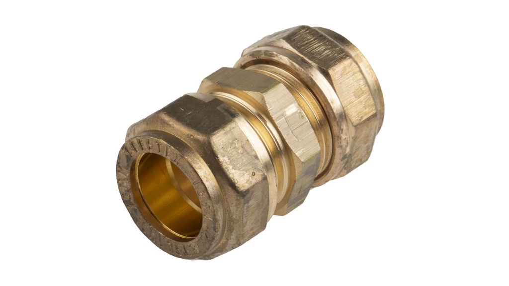 15mm Compression Straight Brass