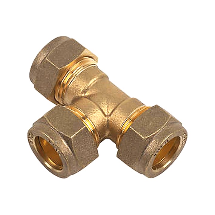 15mm Tee Compression Brass