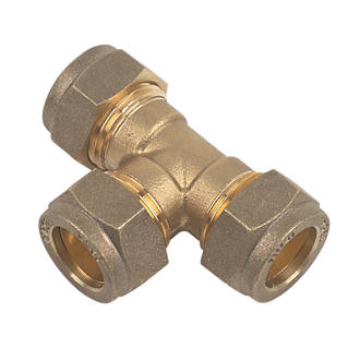 15mm Tee Compression Brass