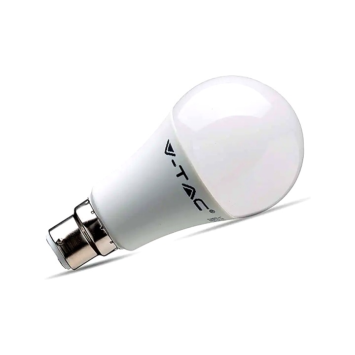 V-Tac LED B22 9W=60W Cool White Bayonet 6400K 
