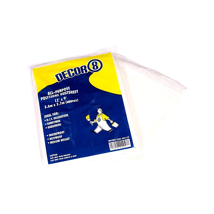 Decor  Polythene Dust Sheet 12"x 9"
