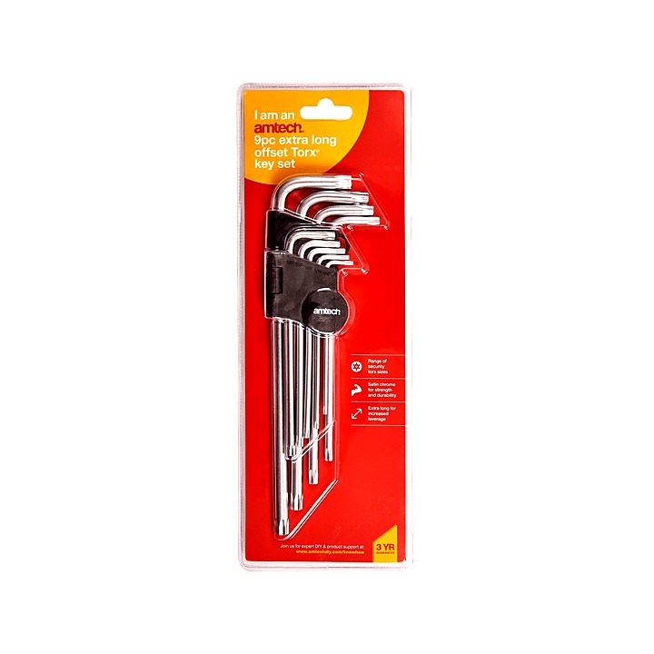Amtech 9pc Extra Long Offset Torx Key Set