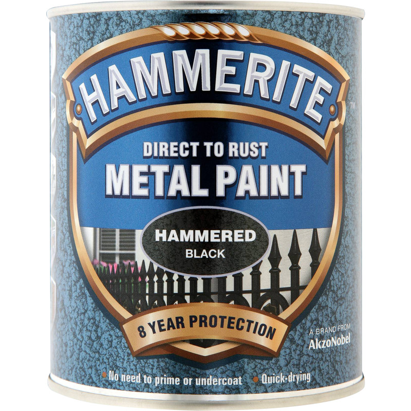 Hammerite Hammered Black Metal Paint 750ml