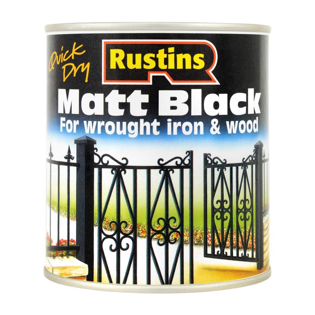 Rustins Matt Black Iron & Wood 500ml