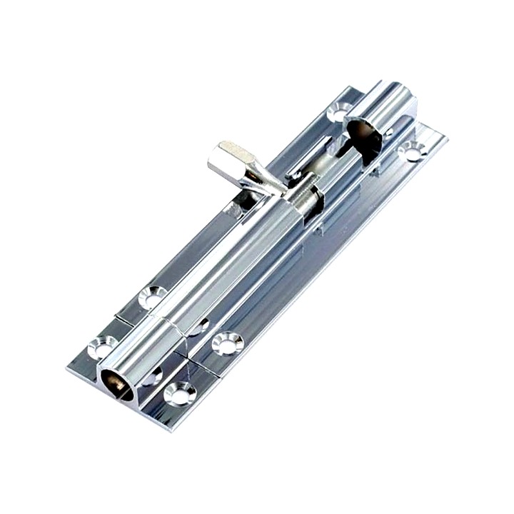 Barrel Bolt Straight chrome 100mm