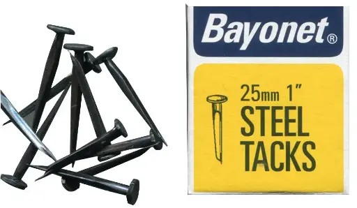 Bayonet Steel Tacks 25mm