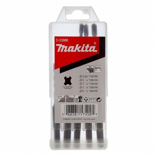 Makita SDS Hammer Bit Set 5pcs