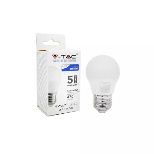 LED 5.5w=40w E27 Screw-in Cool White 6400k Golf Bulb