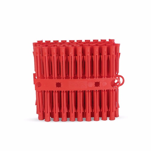 100 Plastic Wall Plugs Red