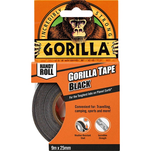 Gorilla Black Duct Tape 9m x 25.4mm