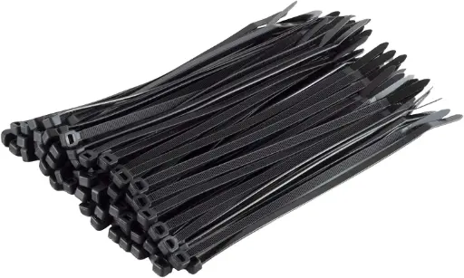 Netherwood Tools 4.8mm x 300mm Black Cable Ties 100 Pack