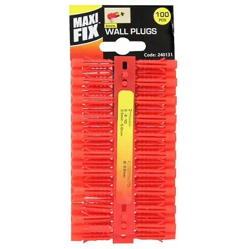 Maxi Fix 6mm Wall Plugs 100 Pack
