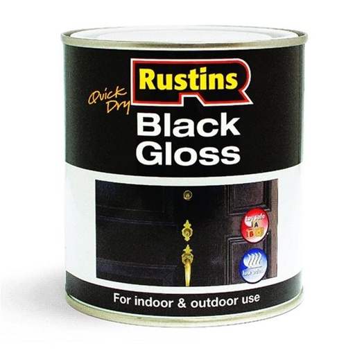 Rustins Black Gloss Paint 1L