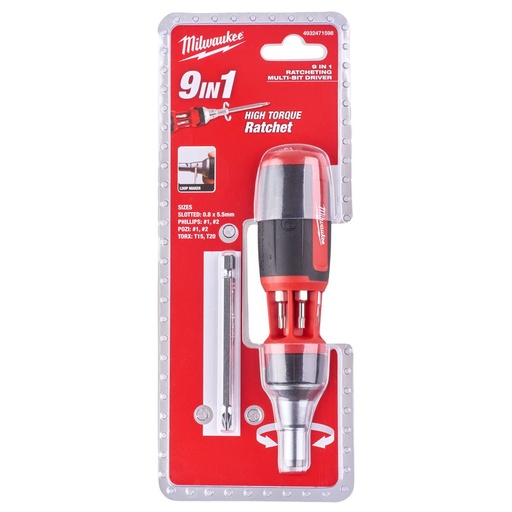 Milwaukee 9-In-1 Ratcheting Multi-Bit Screwdriver
