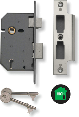 Yale PM5502 Mortice Lock 64mm Chrome Effect 5 Lever Mortice Sashlock