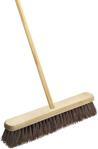 18" Hard Bristle Bassil Yard Broom