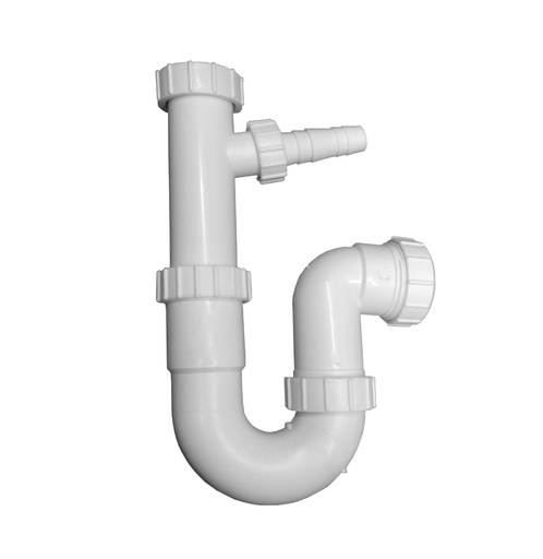 Tubular Swivel P Trap With Standard Inlet - White 40mm