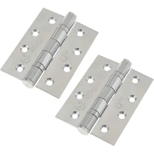 Stainless Steel Ball Bearing Fire Rated Hinges 4" Pack of 2