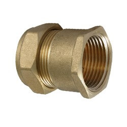 15mm x 1/2" Female Iron Compression Straight