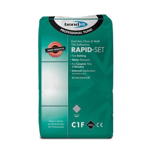 Bond It Rapid Set Cement Based Ceramic Tile Adhesive Grey 20kg
