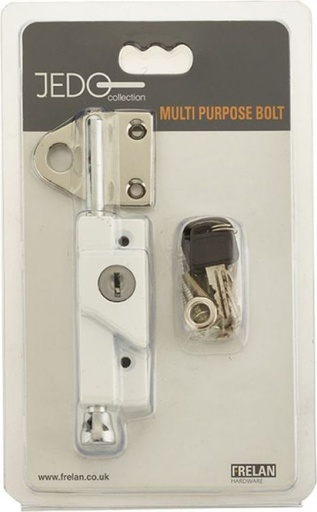White Multi Purpose Bolt with 2 Keys