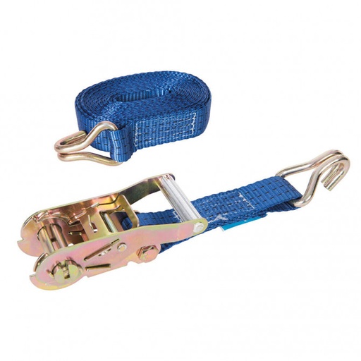 Silverline Ratchet Tie Down Strap J-Hook 6M X 38Mm Capacity 2000Kg