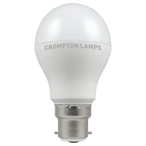 Crompton LED B22 Bayonet 8.5W=60W Dimmable 2700K Warm White