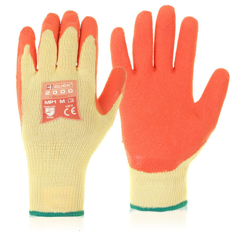 Beeswift Multi-Purpose Latex Palm Coated Gloves Orange L 