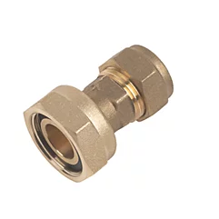 15mm x 3/4" Brass Compression Straight Tap Connector 