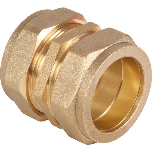 22mm Equal Straight Coupler Compression Brass 