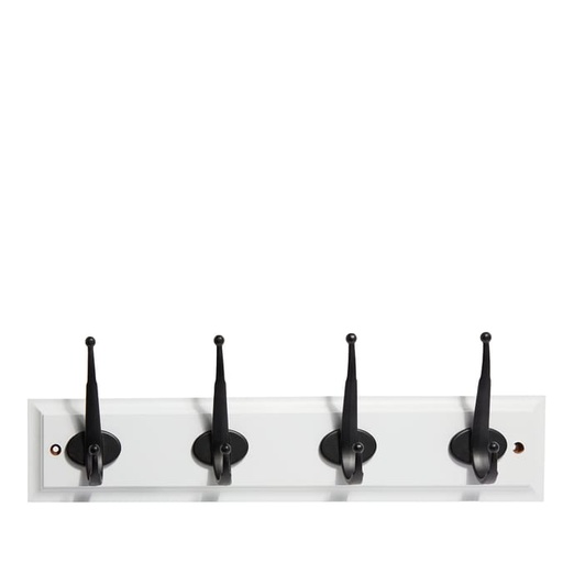 4 Hook Black Plated Rack
