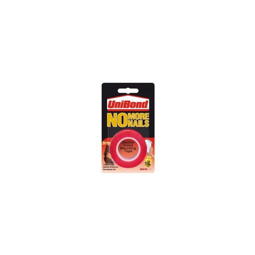 Unibond No More Nails Ultra Strong Double Sided Mounting Tape 19mm X 1.5m (Roll)