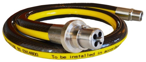 Gas Hose Straight Bayonet 1m