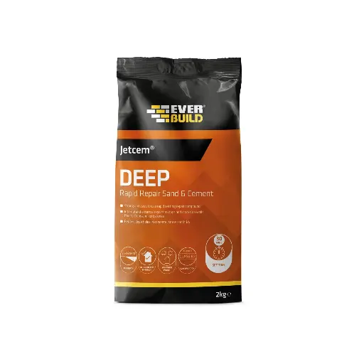 Everbuild Jetcem Deep Rapid Repair Sand & Cement 2kg